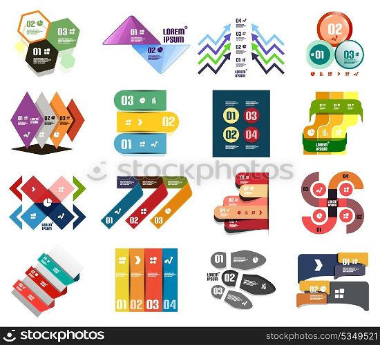 Set of modern infographic design templates and elements