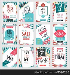 Set of modern sale banners template design with business brochure, cover modern layout, annual report, poster, flyer in A4