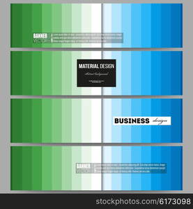 Set of modern vector banners. Abstract colorful business background, blue and green colors, modern stylish striped vector texture for your cover design.