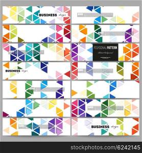 Set of modern vector banners. Abstract colorful business background, modern stylish hexagonal and triangle vector texture