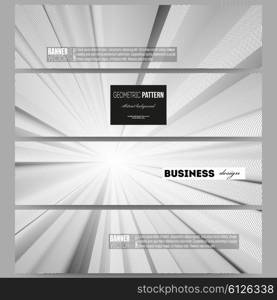 Set of modern vector banners. Abstract lines background, simple abstract monochrome texture.