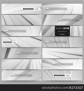 Set of modern vector banners. Abstract lines background, simple abstract monochrome texture.