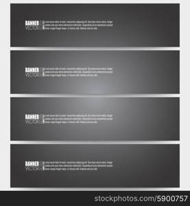 Set of modern vector banners, dark design textured background.