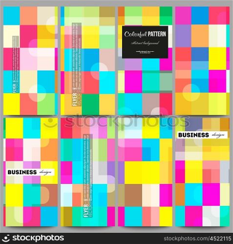 Set of modern vector flyers. Abstract colorful business background, modern stylish vector texture.
