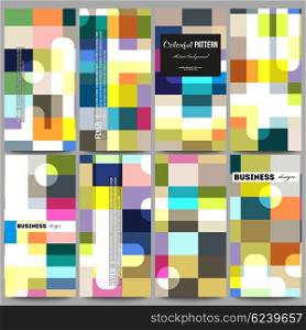 Set of modern vector flyers. Abstract colorful business background, modern stylish vector texture.