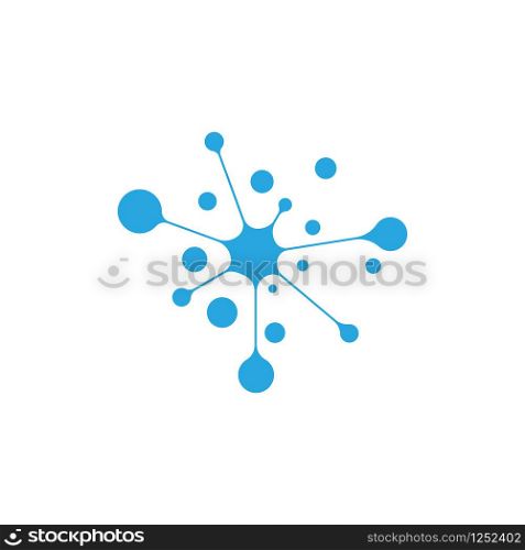 Set of Molecular structure chemical atoms vector illustration