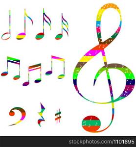 set of musical signs for your design to create romantic or vintage design,