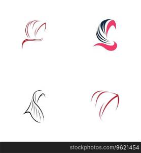 set of Muslimah hijab Logo template vector illustration design