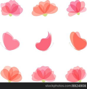 Set of nature design elements vector image