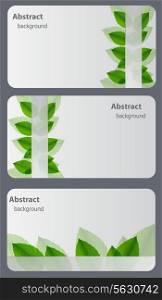 Set of nature gift cards.Vector illustration. EPS 10.