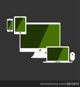 Set of new connection technology item, stock vector