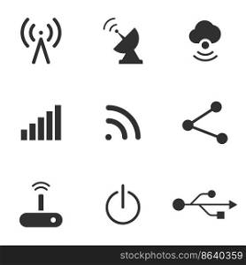 Set of objects on the theme of communication icons. Vector illustration on the theme communication icons