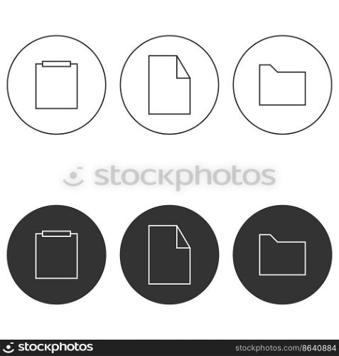 Set of objects on the theme of document. Vector illustration on the theme document