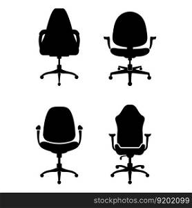 set of office chair simple logo vector icon illustration design 