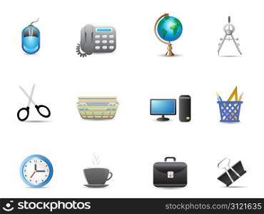 set of office tools icon for web design