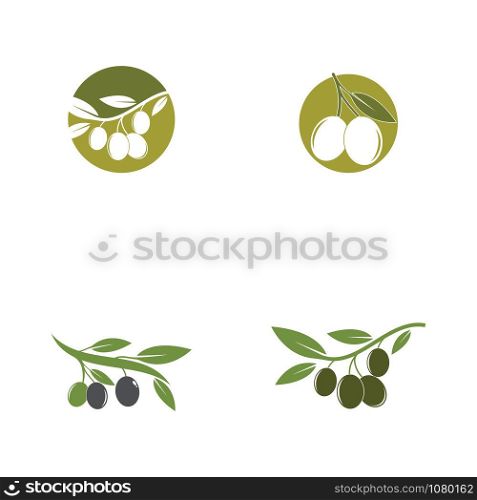 Set of Olive logo template vector icon illustration design
