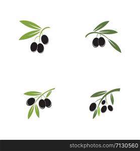 Set of Olive logo template vector icon illustration design