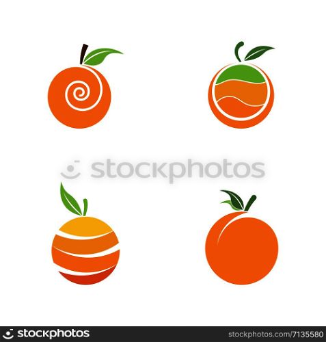 set of Orange logo design. Vector illustration