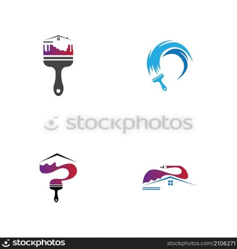 set of Painting logo and Real Estate, Property & Homes business logo design