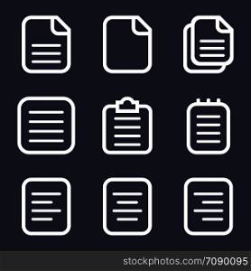 Set of Paper Icons, Document Icons. Vector Illustration. EPS 10.