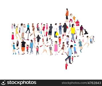 Set of People. Children, Adults and Seniors. Vector Illustration EPS10