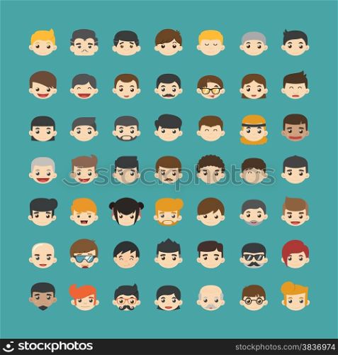 Set of people icons , eps10 vector format