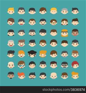 Set of people icons , eps10 vector format