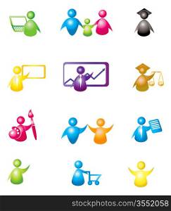 Set of people icons for design