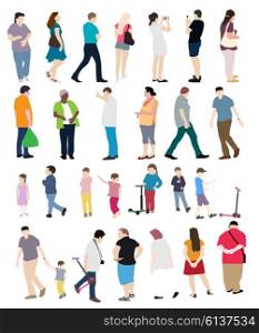 Set of People. Isolated Vector Illustration EPS10. People Set Vector Illustration