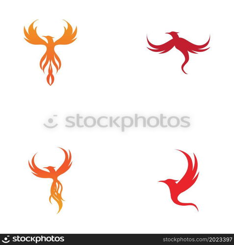 set of Phoenix logo design vector illustration