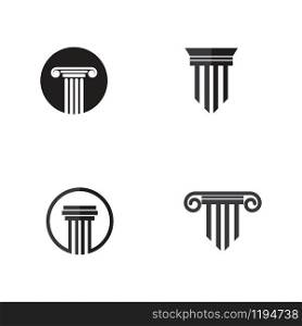 Set Of Pillar Logo Template,Column Vector Illustration
