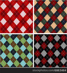 set of plaid patterns - cottons