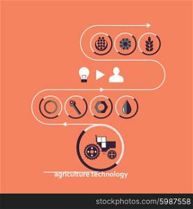 Set of planar vector characters relating to agriculture.. Set of vector characters relating to agriculture