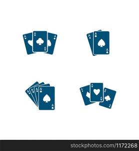 Set of Playing card icon vector