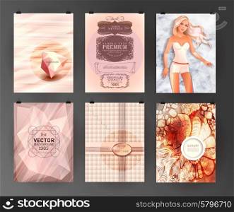 Set of poster, flyer, brochure design templates in different styles. Design concept. Retro design. Abstract modern backgrounds.