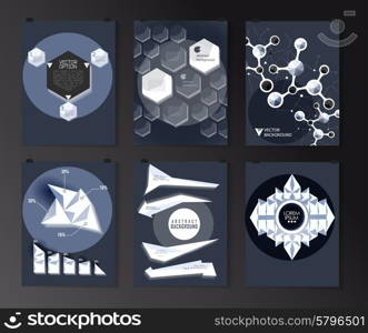 Set of poster, flyer, brochure design templates in different styles. Infographic concept. Retro design. Abstract modern backgrounds.