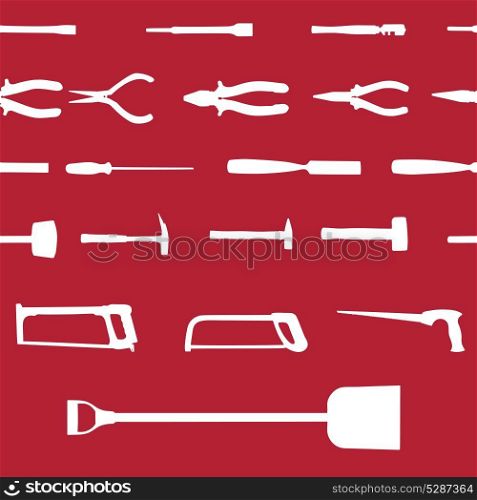 Set of power tools seamless pattern. Vector icon. EPS 10.