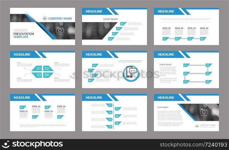 Set of presentation template.Use in annual report, corporate, flyer, marketing