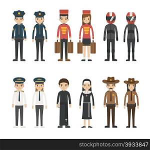 Set of profession characters , eps10 vector format