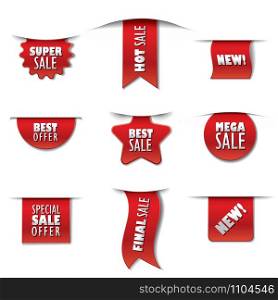 set of promotion advertising sale stickers and banners. advertising sale stickers