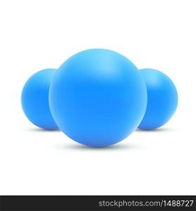 Set of realistic Blue balls. Blue sphere vector illustration.. Set of realistic Blue balls. Blue sphere vector illustration
