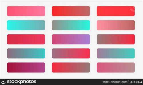 set of red color theme gradients. set of red color theme gradients vector illustration