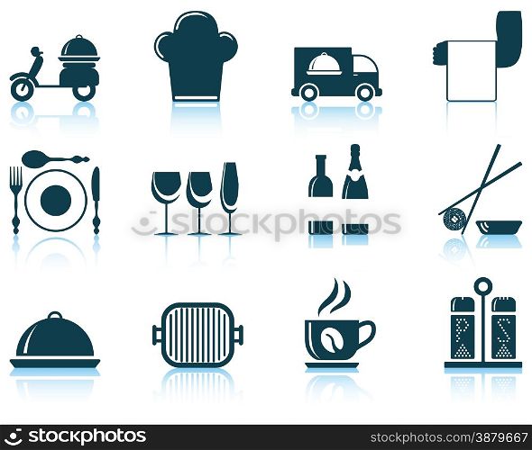 Set of restaurant icon. EPS 10 vector illustration without transparency.