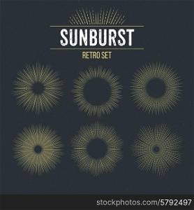 Set of Retro Sun burst shapes. Vector illustration. Set of Retro Sun burst shapes. Vector illustration EPS 10