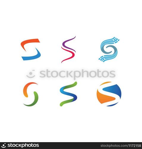 Set of S letter logo design vector