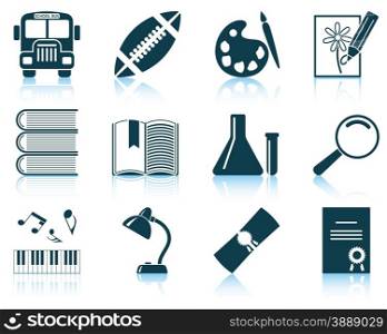 Set of school icons. EPS 10 vector illustration without transparency.