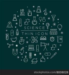 Set of science icons , eps10 vector format