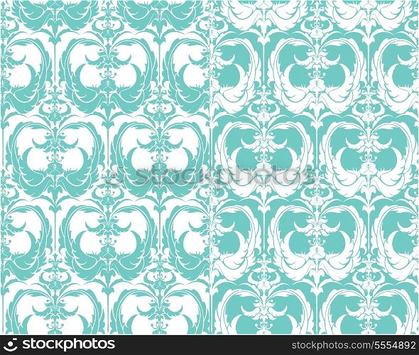 Set of seamless patterns - floral ornamental background