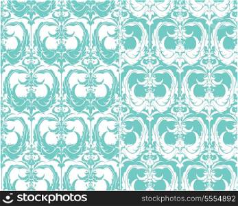 Set of seamless patterns - floral ornamental background