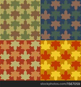 SET OF SEAMLESS PATTERNS IN THE FORM OF LEAVES